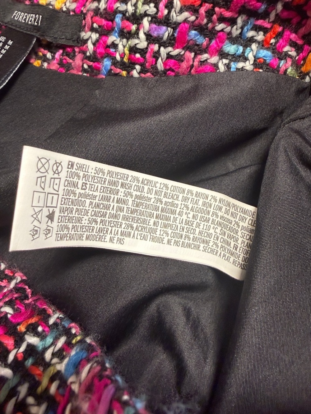 Forever 21 Multicolor Tweed Mini Skirt - Pink Mix - Picture 5 of 6